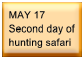 May 17 - Second day of hunting safari